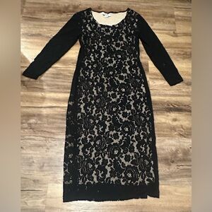 ET AL Black Lace Long-Sleeve Dress